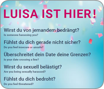 Ausschnitt aus dem Plakat: "LUISA IST HIER!"